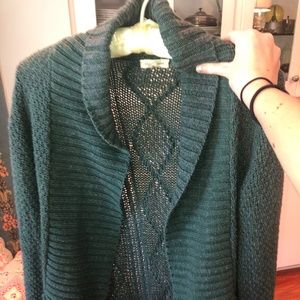 Silence + Noise Dark Green Sweater with Pockets